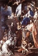 Francesco Solimena St Bonaventura Receiving the Banner of St Sepulchre from the Madonna oil painting reproduction